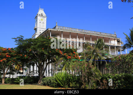 House of Wonders, Beit El Ajaib Nationalmuseum, Stone Town, Sansibar, Tansania, Afrika Stockfoto