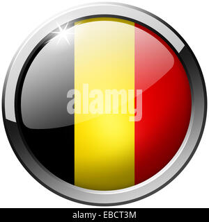 Belgien Runde Metall Glas Button Stockfoto