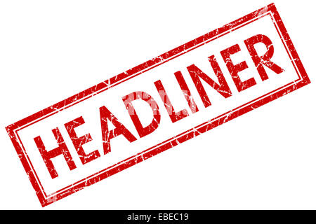 Dachhimmel quadratischen roten Grunge-Stempel Stockfoto