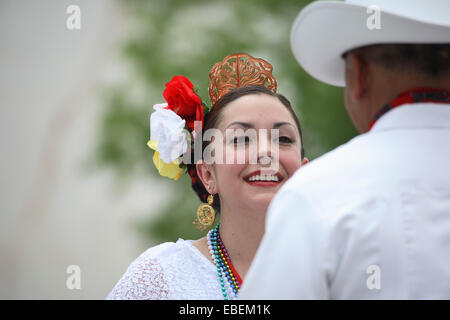 Mexikanische Tänzer, Cinco De Mayo-Feier, alte Mesilla, Las Cruces, New Mexico, Vereinigte Staaten Stockfoto