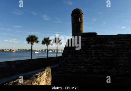 Castillo de San Marcos-Festung in St. Augustine, Florida, US Nationaldenkmal von der National Park Service verwaltet. Stockfoto