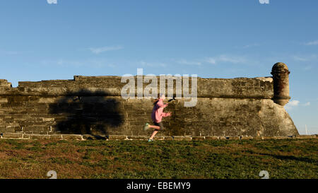 Castillo de San Marcos-Festung in St. Augustine, Florida, US Nationaldenkmal von der National Park Service verwaltet. Stockfoto