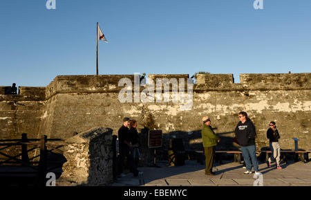 Castillo de San Marcos-Festung in St. Augustine, Florida, US Nationaldenkmal von der National Park Service verwaltet. Stockfoto