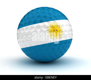 Argentinische Golfball (isoliert mit Clipping-Pfad) Stockfoto