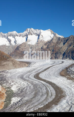 Aletsch Gletscher, Schweiz Stockfoto