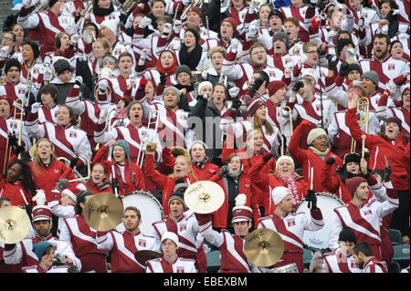 Philadelphia, Pennsylvania, USA. 29. November 2014. Tempel des marschierendes Band in Aktion während des Spiels gegen Cincinnati im Lincoln Financial Field in Philadelphia Pa stattfand © Ricky Fitchett/ZUMA Draht/Alamy Live News Stockfoto