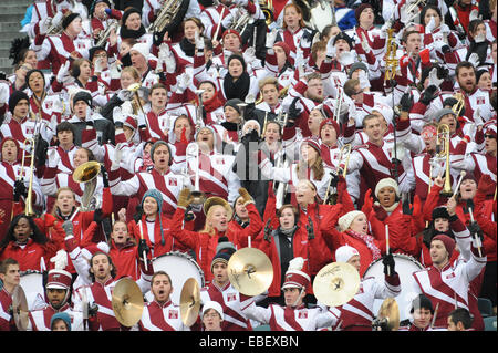 Philadelphia, Pennsylvania, USA. 29. November 2014. Tempel des marschierendes Band in Aktion während des Spiels gegen Cincinnati im Lincoln Financial Field in Philadelphia Pa stattfand © Ricky Fitchett/ZUMA Draht/Alamy Live News Stockfoto