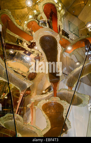 Der weltweit größte Schokoladenbrunnen von Jean-Philippe Patisserie im Bellagio Hotel - Las Vegas Nevada Stockfoto