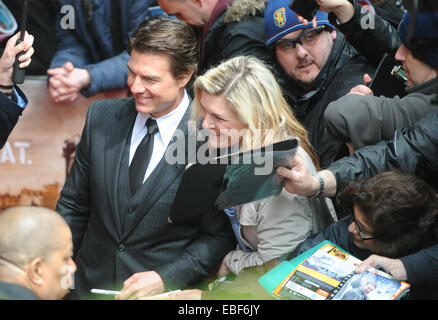 Weltpremiere von "Edge Of Tomorrow" statt im BFI IMAX - Ankünfte mit: Tom Cruise wo: London, Vereinigtes Königreich bei: 28. Mai 2014 Stockfoto