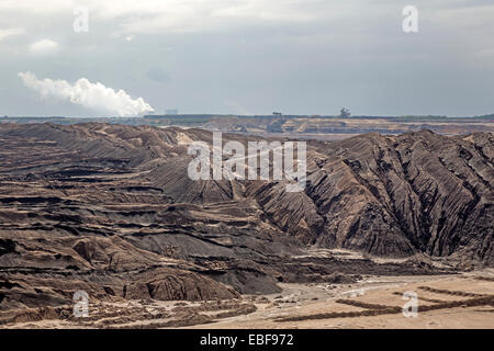 Tagebau Braunkohle Bergbau, Welzow Süd, Brandenburg, Deutschland, Europa Stockfoto