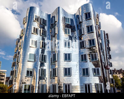 Neuer Zollhof im Düsseldorfer Medienhafen Stockfoto