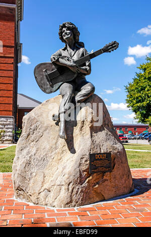 Statue von Dolly Parton in Sevierville, Tennessee, ihrer Heimatstadt Stockfoto