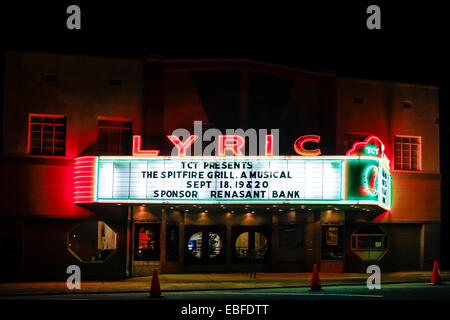 Das Lyric-Kino in Tupelo Mississippi von Elvis als junge besucht Stockfoto