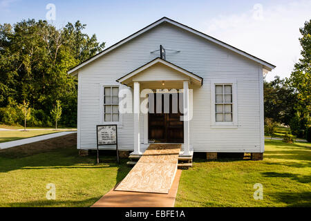 Elvis Presleys Kindheit Kirche in Tupelo MS, wo sein Talent von seinen Eltern schon früh erkannt wurde. Stockfoto