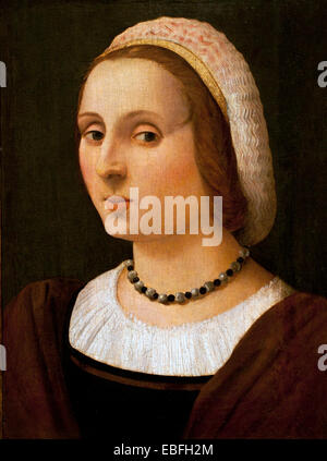 Porträt einer Dame Vincenzo Quadt 1492 –1529 San Gimignano Italien Italienisch Stockfoto