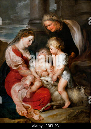 Jungfrau und Kind mit Heiligen Elisabeth und die jungen Saint John von Rubens (1577-1640) flämischen Belgien Belgien Stockfoto