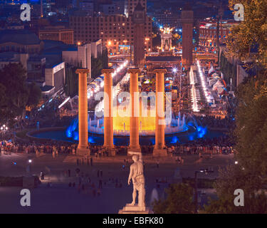 Bunte Majic Brunnen am Placa d ' Espanya, Barcelona Stockfoto