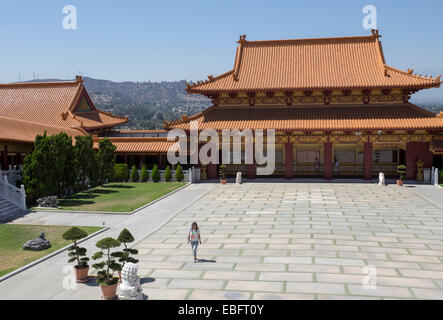 Bodhisattva-Halle, Gehäuse Bodhisattva Schrein, Hsi Lai Tempel, Stadt Hacienda Heights, Los Angeles County, Kalifornien Stockfoto