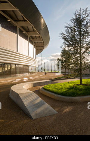 Außerhalb des Manchester City Football Club Etihad Campus Training Academy Stadium, SportCity, Clayton, Manchester, England, Großbritannien Stockfoto