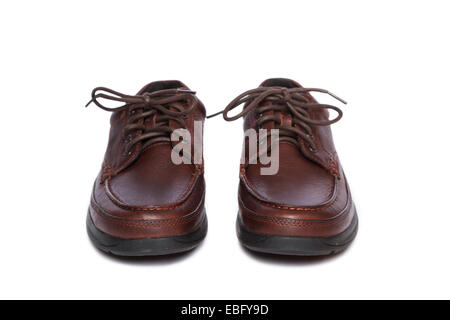 Ein paar Oxford Stil Schuhe mit gebundenen Schnürsenkel Stockfoto