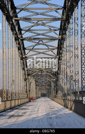 Alte Harburger Elbbruecke oder alte Brücke Harburg, Harburg, Hamburg, Hamburg, Deutschland Stockfoto