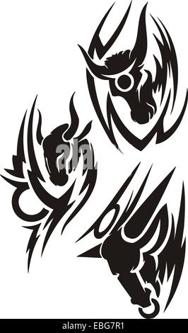 Tierkreiszeichen - stier. Vinyl-ready Set. Stockfoto