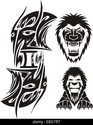 Tierkreiszeichen - Löwe. Vinyl-ready Set. Stockfoto