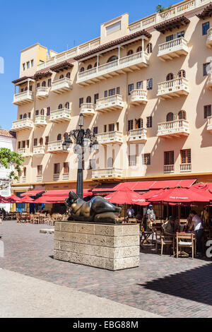 Plaza Santo Domingo, Cartagena de Indias, Kolumbien. Stockfoto