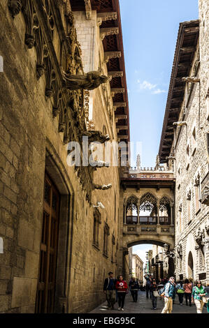 Gotische Viertel Barri Gòtic, Barcelona, Katalonien, Spanien Stockfoto