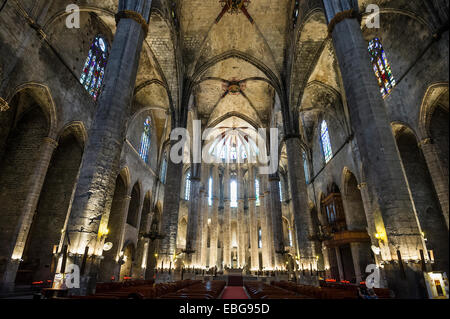 Eglesia de Santa Maria del Mar, El Born, Barcelona, Katalonien, Spanien Stockfoto