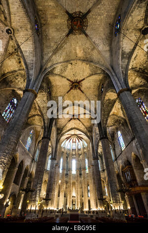 Eglesia de Santa Maria del Mar, El Born, Barcelona, Katalonien, Spanien Stockfoto