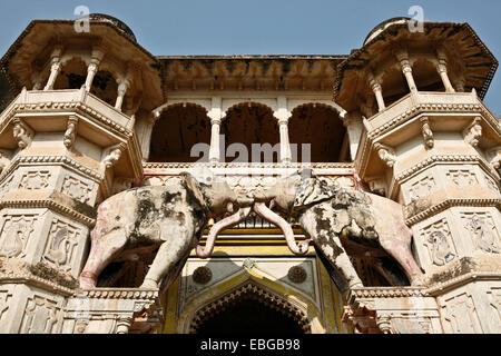 Bundi Palace, Bundi, Rajasthan, Indien Stockfoto