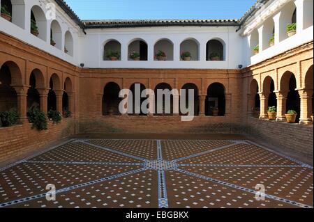 La Rabida Friary oder Convento de Santa María De La Rábida, Innenhof, La Rábida, Palos De La Frontera, Provinz Huelva Stockfoto