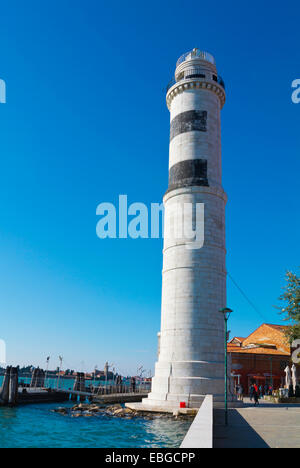 Faro di Murano, Leuchtturm (1912), Insel Murano, Venedig, Italien Stockfoto