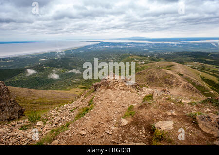 Flat Top Mountain Trail, in der Nähe von Anchorage AK Chugach Mountains Stockfoto