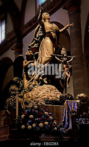 Unsere Dame der Annahme Statue Oaxaca Kathedrale, Mexiko Stockfoto