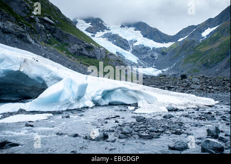 Byron Glacier im Portage Valley, Alaska Stockfoto