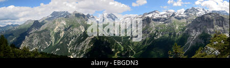 Panorama von le Col de Napremont über la Grande Casse, in den französischen Alpen Stockfoto