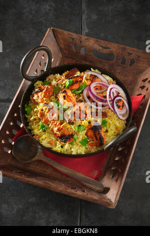 Chicken Tikka Biryani. Essen-Indien Stockfoto