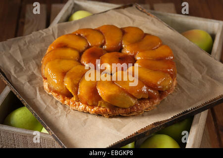 Tarte Tatin. Französische Apfeltorte Stockfoto