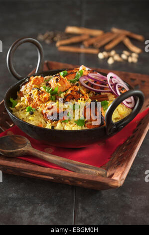 Chicken Tikka Biryani. Essen-Indien Stockfoto