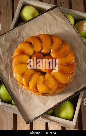 Tarte Tatin. Französische Apfeltorte Stockfoto