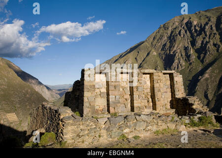 Intihuatana Sonnenuhr auf Machu Picchu, Peru Stockfoto