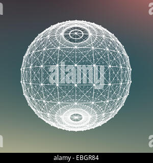 Frischen sommerlichen abstrakten Bereich Hintergrund. Punkte verbinden Stockfoto