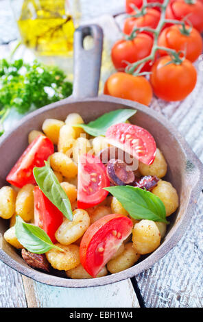 Gebratene gnocchi Stockfoto