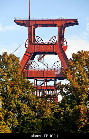 Hebezeug Rahmen der Grube Pluto, Deutschland, Nordrhein-Westfalen, Ruhrgebiet, Herne Stockfoto