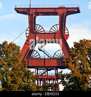 Hebezeug Rahmen der Grube Pluto, Deutschland, Nordrhein-Westfalen, Ruhrgebiet, Herne Stockfoto