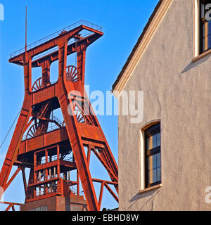 Hebezeug Rahmen der Grube Pluto, Deutschland, Nordrhein-Westfalen, Ruhrgebiet, Herne Stockfoto