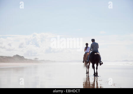 Pferd Reiten, Pakiri Beach, Auckland, Neuseeland Stockfoto