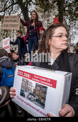 London, UK. 1. Dezember 2014.  Neue Ära Estate Gehäuse Protestmarsch Credit: Guy Corbishley/Alamy Live News Stockfoto